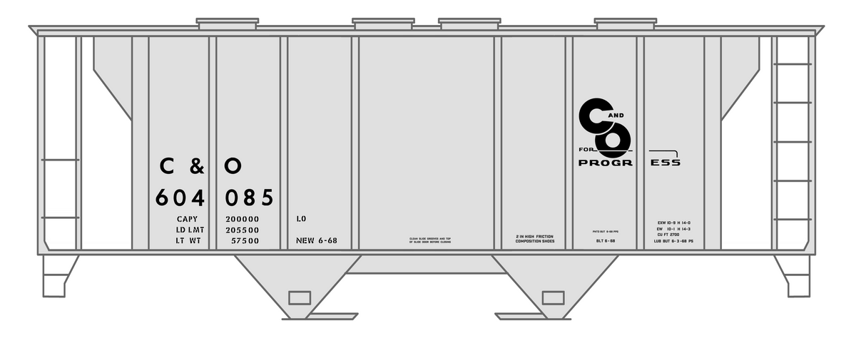Chesapeake and Ohio Covered Hopper Black