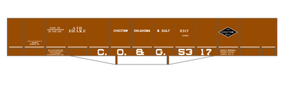 Choctaw, Oklahoma and Gulf 36 Ft Wood Gondola White