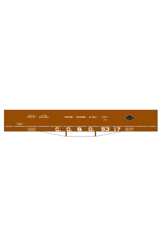 Choctaw, Oklahoma and Gulf 36 Ft Wood Gondola White