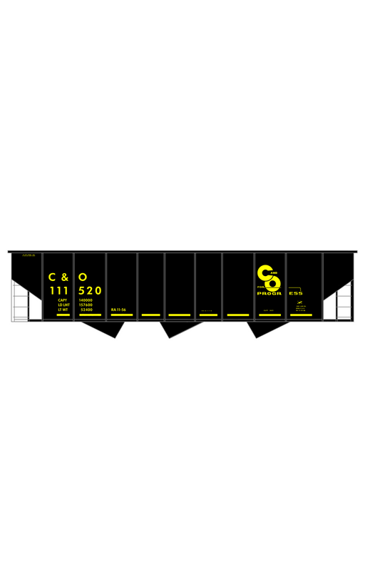 Chesapeake and Ohio Hopper Car Yellow C&O (1956-1960)