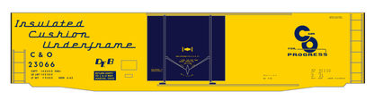 Chesapeake and Ohio Insulated Boxcar Dark Blue  - Decal