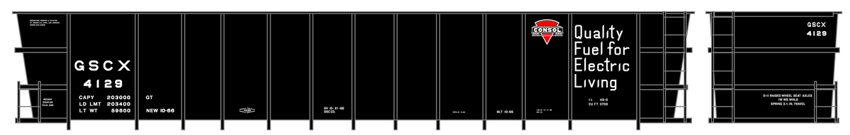 Consol Coal Coal Gondola White and Red
