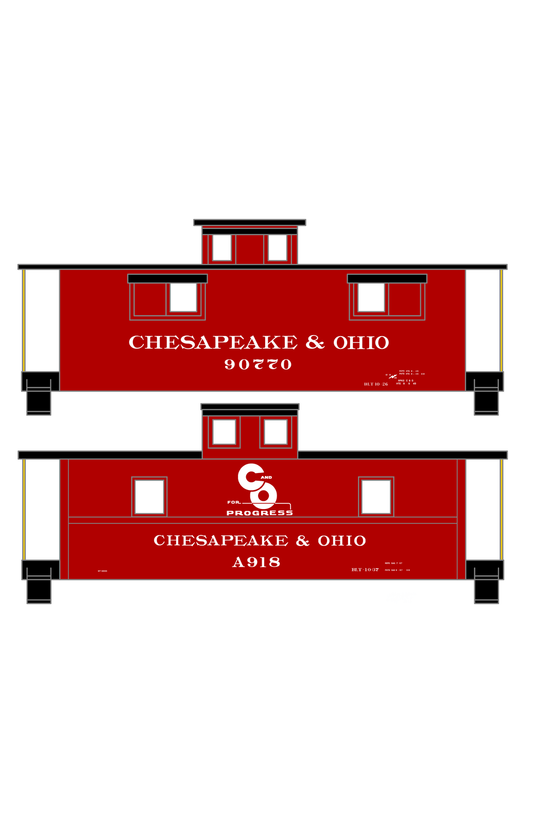 Chesapeake and Ohio Red Caboose White