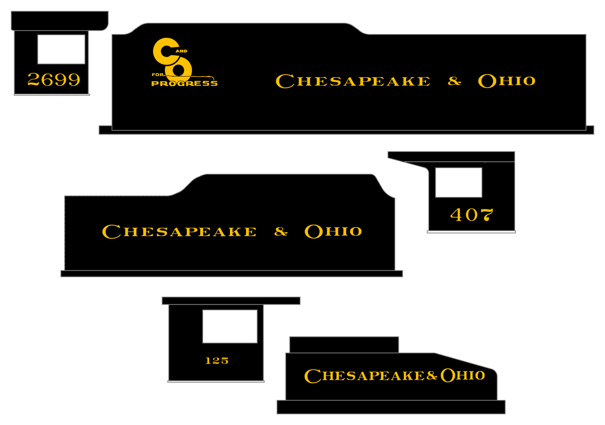 Chesapeake and Ohio Steam Locomotive Yellow