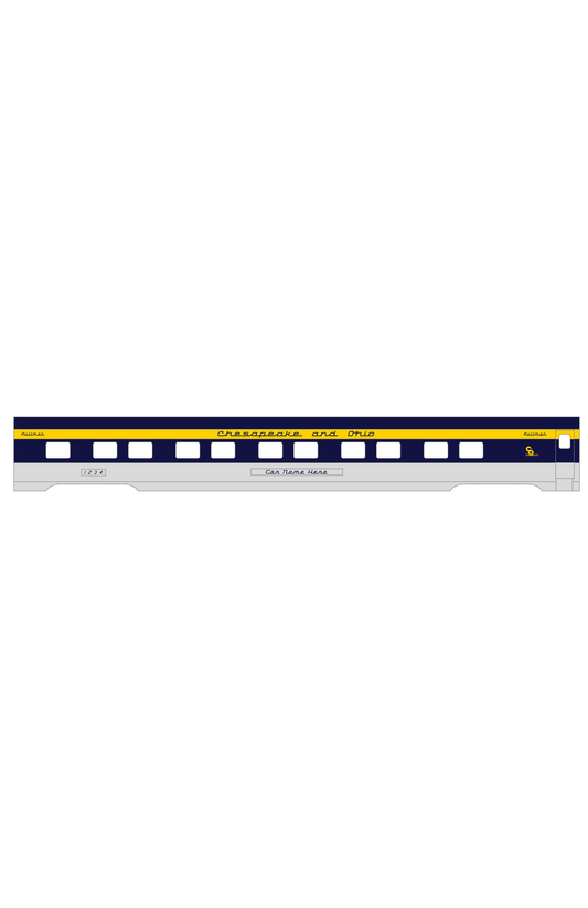 Chesapeake and Ohio Passenger Car Names Dark Blue #1