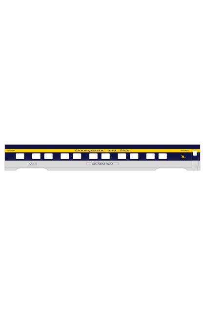 Chesapeake and Ohio Passenger Car Names Dark Blue #2