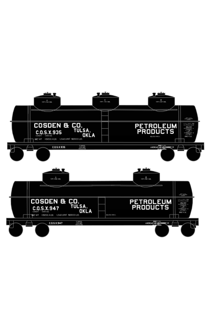 Cosden Petroleum Two/Three Dome Tank Car White Tulsa OK