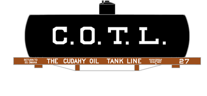 Cudahy Oil Tank Line Early Shorty Tank Car White