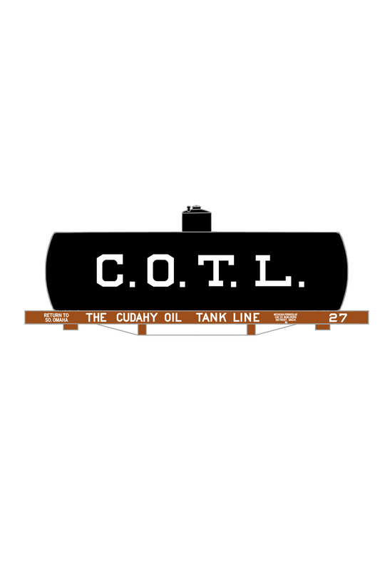 Cudahy Oil Tank Line Early Shorty Tank Car White