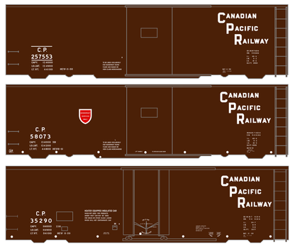Canadian Pacific 40 Ft Steel Boxcar White Block Letter