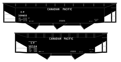 Canadian Pacific Offset Hopper White Plain Lettering