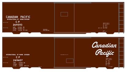 Canadian Pacific 40 Ft Boxcar White Script, International Of Maine Division