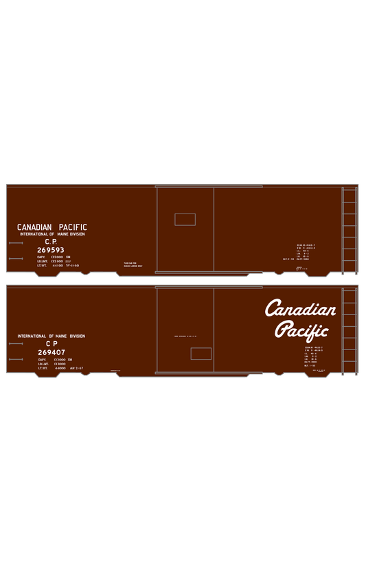 Canadian Pacific 40 Ft Boxcar White Script, International Of Maine Division