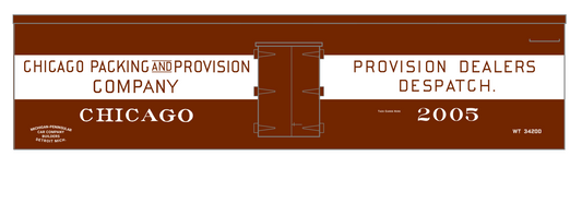 Chicago Packing and Provision Wood Ice Reefer White
