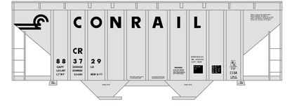 Conrail 3000 Cu Ft Covered Hopper Black