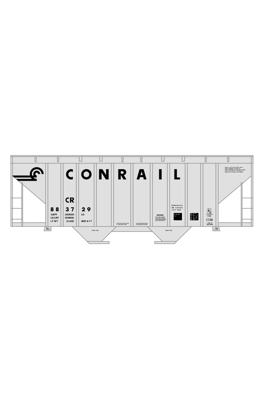 Conrail 3000 Cu Ft Covered Hopper Black