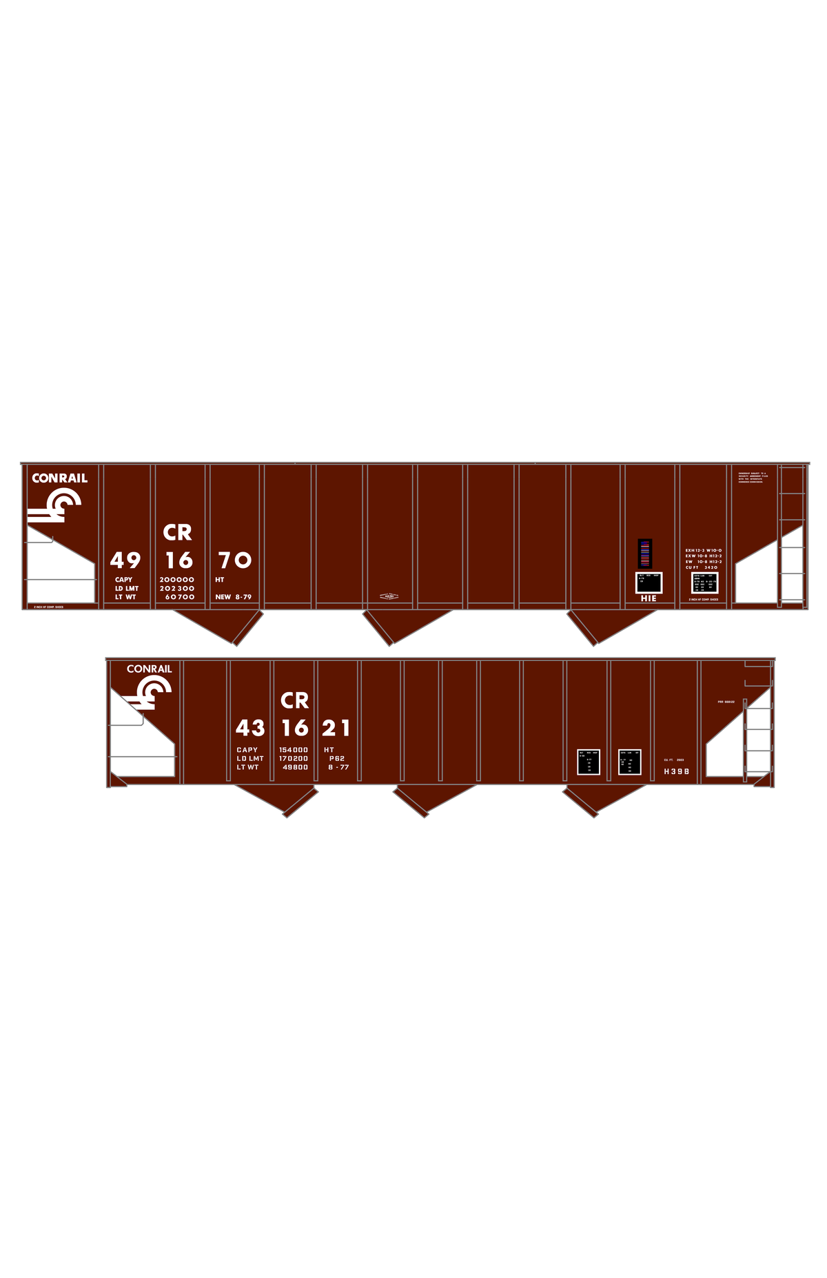 Conrail Open Hopper White