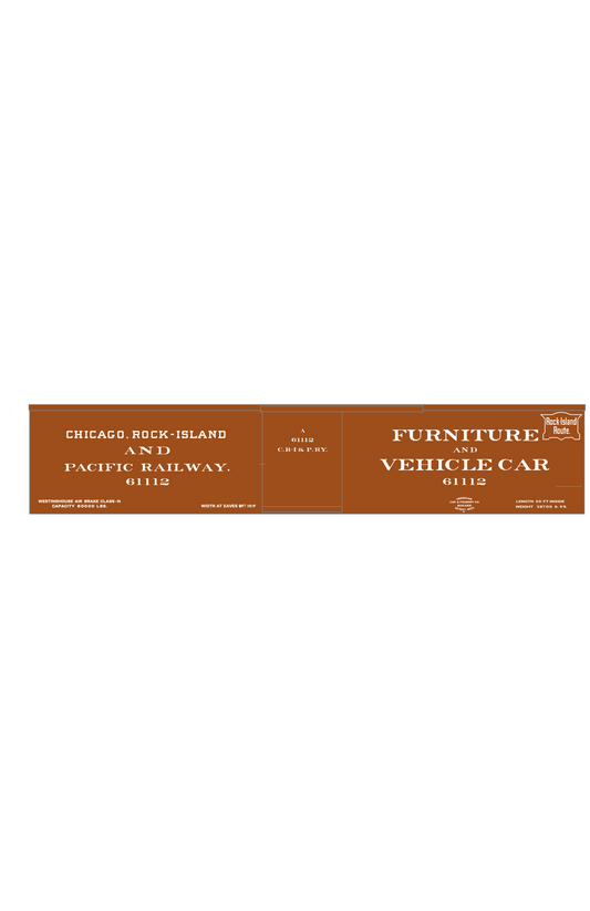 Rock Island 50 Ft Furniture Boxcar White