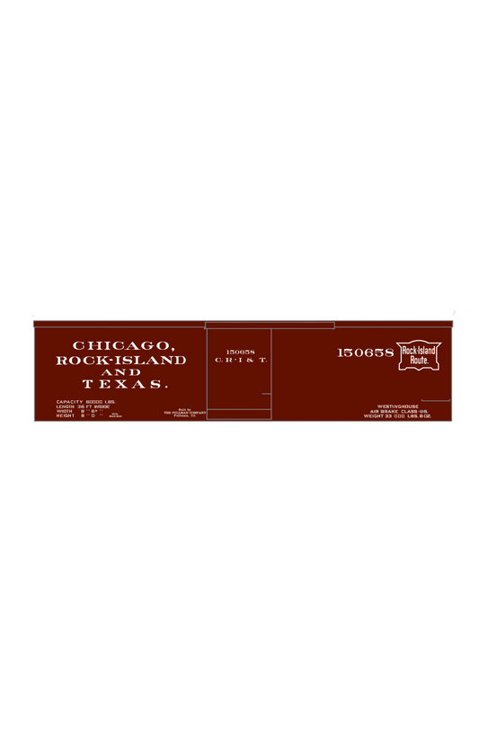 Chicago, Rock Island and Texas 36 Ft Boxcar White