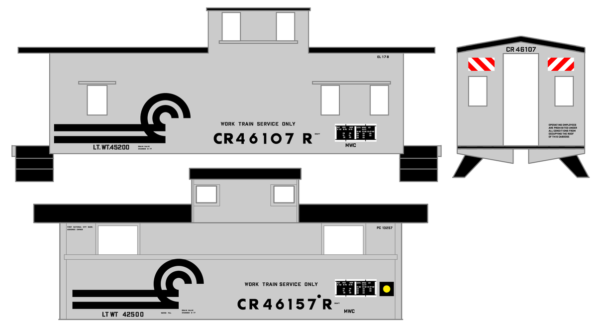 Conrail MOW Work Train Caboose Black