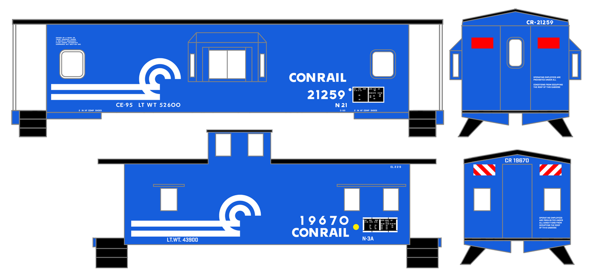 Conrail Caboose White