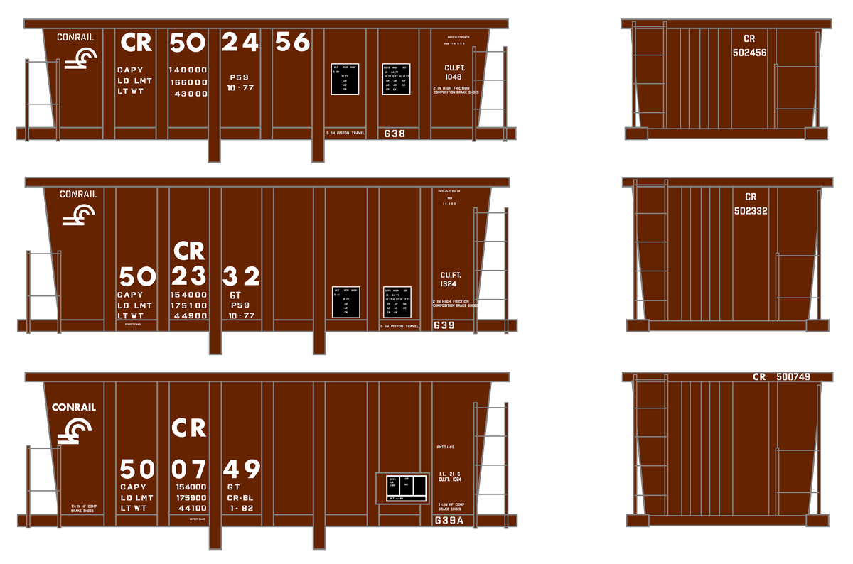 Conrail G38 / G39 Ore Jenny Car White