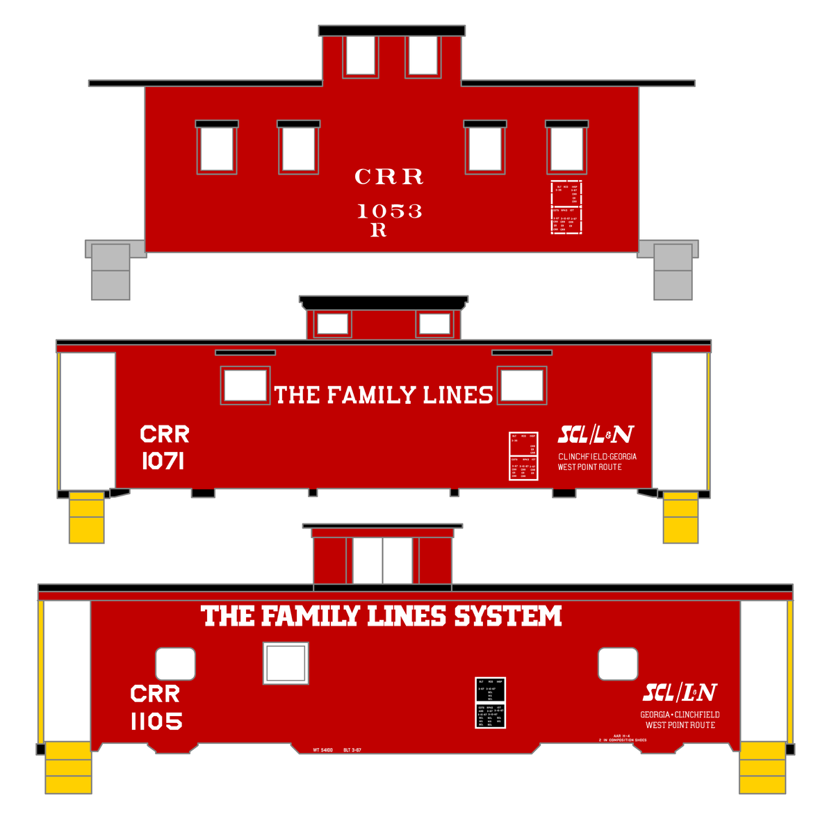 Clinchfield Family Lines Caboose White