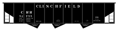 Clinchfield Triple Hopper White CRR