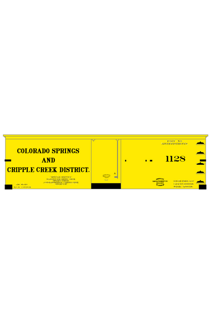 Colorado Springs & Cripple Creek District 34 Ft Boxcar Black CS&CCD