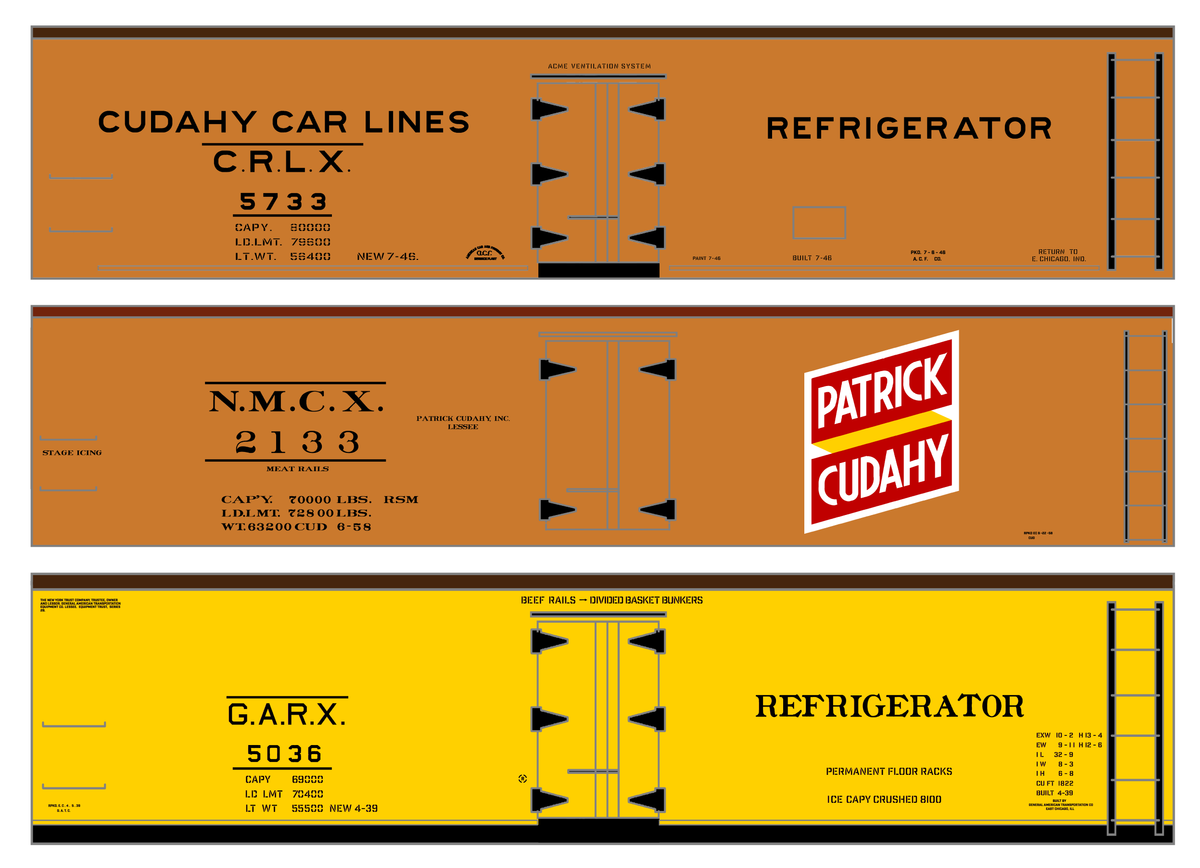 Cudahy and GARX Ice Reefers Black and Red