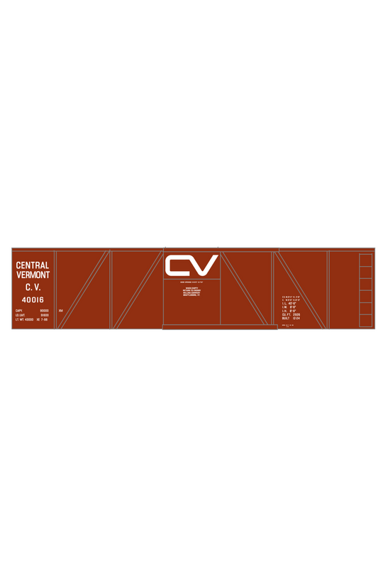 Central Vermont Single Sheathed Boxcar White