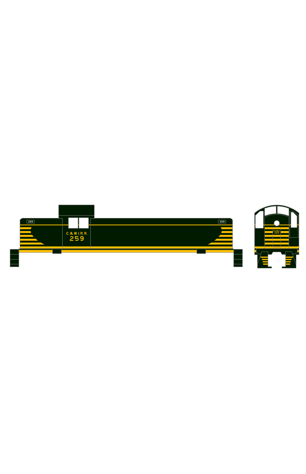 Chicago and Western Indiana ALCO RS-1 Locomotive Yellow