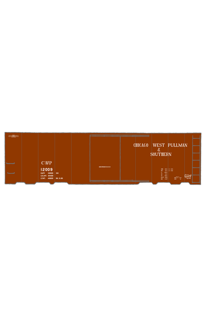 Chicago, West Pullman & Southern 40 Ft Steel Boxcar White
