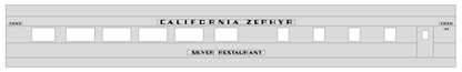 California Zephyr #1 Streamlined Passenger Car Black CB&Q DRGW WP