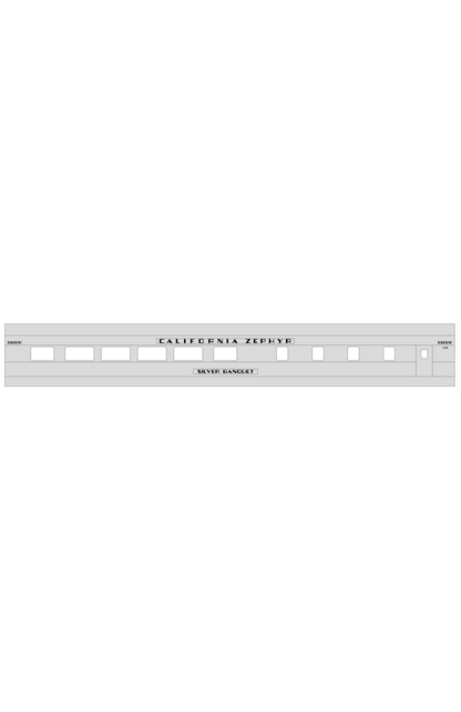 California Zephyr #2 Streamlined Passenger Car Black CB&Q DRGW WP