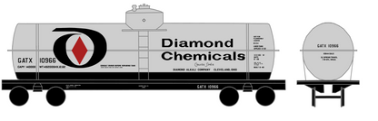 Diamond Alkali Chemicals Tank Car Black and Red Shamrock