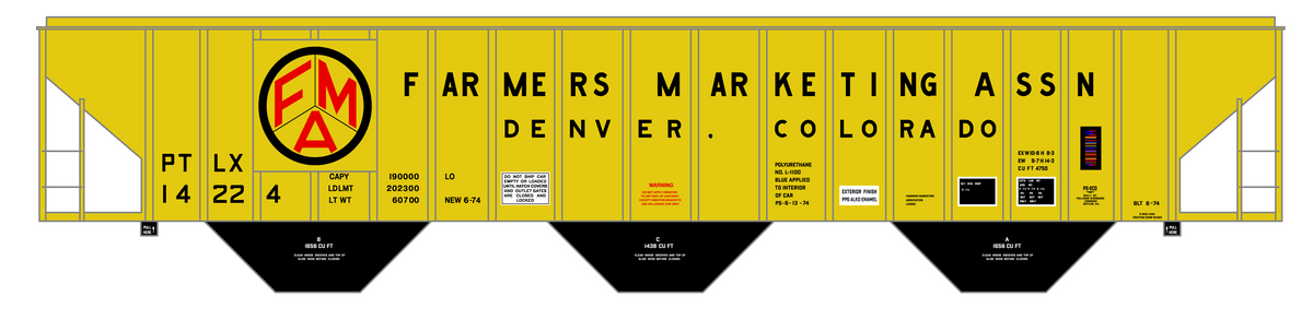 Denver Farmers Marketing Association PS2-CD Covered Hopper Black and Red