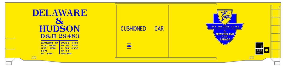 Delaware and Hudson 50 Ft Boxcar Blue