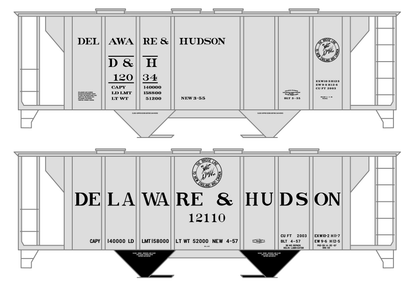 Delaware and Hudson Covered Hopper Black