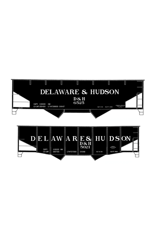 Delaware and Hudson Twin Hopper White