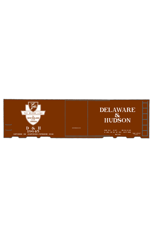 Delaware and Hudson 40 Ft Boxcar White Shield Logo