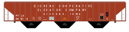 Dickens Co-Op Elevator Co. PS-2CD Covered Hopper White Iowa