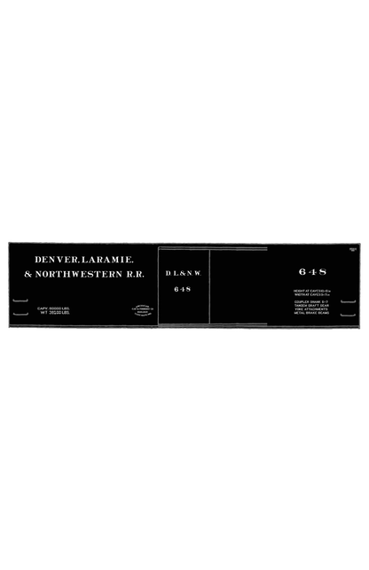 Denver, Laramie and Northwestern Wood Boxcar White Colorado