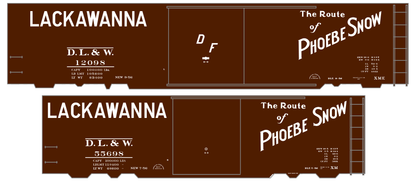 Delaware, Lackawanna and Western 40 / 50 Ft Boxcar White Phoebe Snow