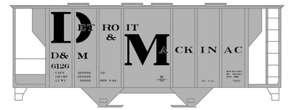 Detroit and Mackinac 100 Ton Covered Hopper Black