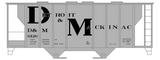 Detroit and Mackinac 100 Ton Covered Hopper Black
