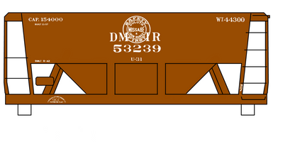 Duluth, Missabe and Iron Range Ore Hopper Cars White