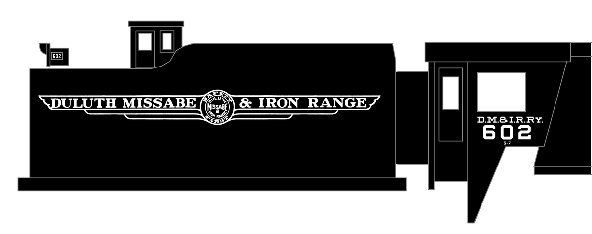 Duluth, Missabe and Iron Range Steam Locomotive White