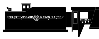 Duluth, Missabe and Iron Range Steam Locomotive White