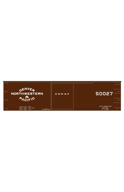 Denver Northwestern and Pacific 36 Ft Wood Boxcar White